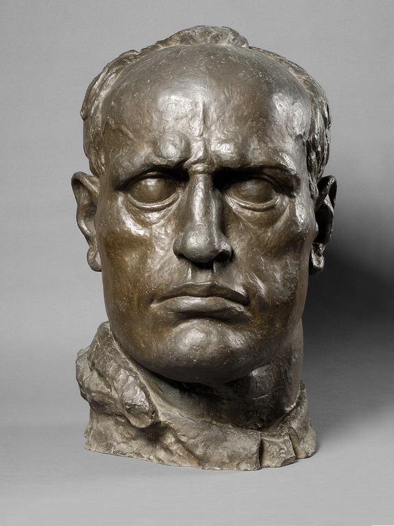 Busto in bronzo di Mussolini XX secolo