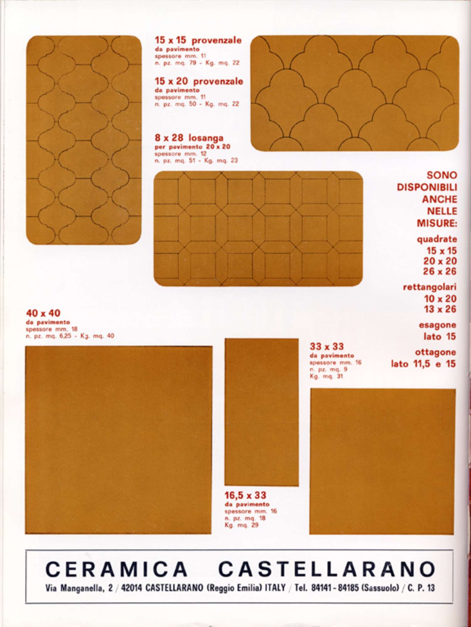 Immagine pubblicitaria tratta dal periodico: Repertorio dei produttori italiani, ceramiche per l'edilizia ed usi industriali, 1969, Milano Aldo Garzanti editore s.a.s. [p. 121]