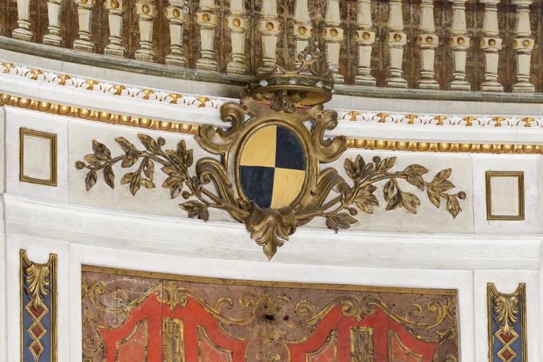 Novellara,Teatro della Rocca "Franco Tagliavini", particolare del palco centrale (foto Andrea Scardova, IBC) 2017