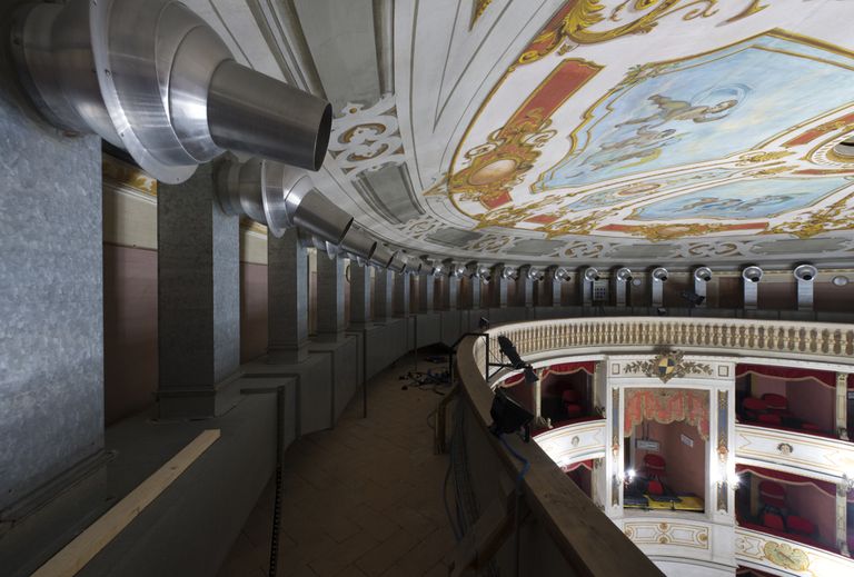 Novellara,Teatro della Rocca "Franco Tagliavini", il loggione (foto Andrea Scardova, IBC) 2017