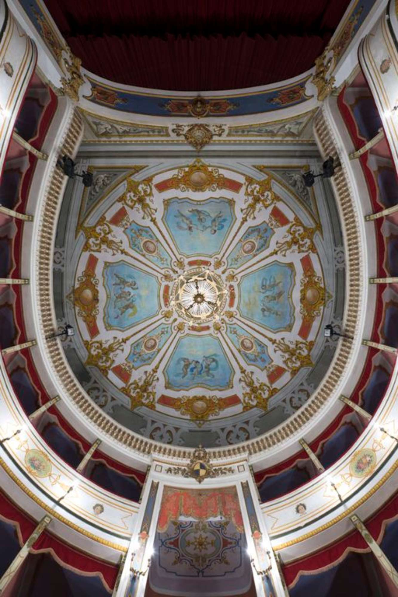 Novellara,Teatro della Rocca "Franco Tagliavini", il velario dipinto (foto Andrea Scardova, IBC) 2017