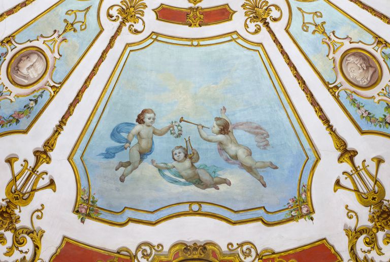 Novellara,Teatro della Rocca "Franco Tagliavini", particolare del velario (foto Andrea Scardova, IBC) 2017