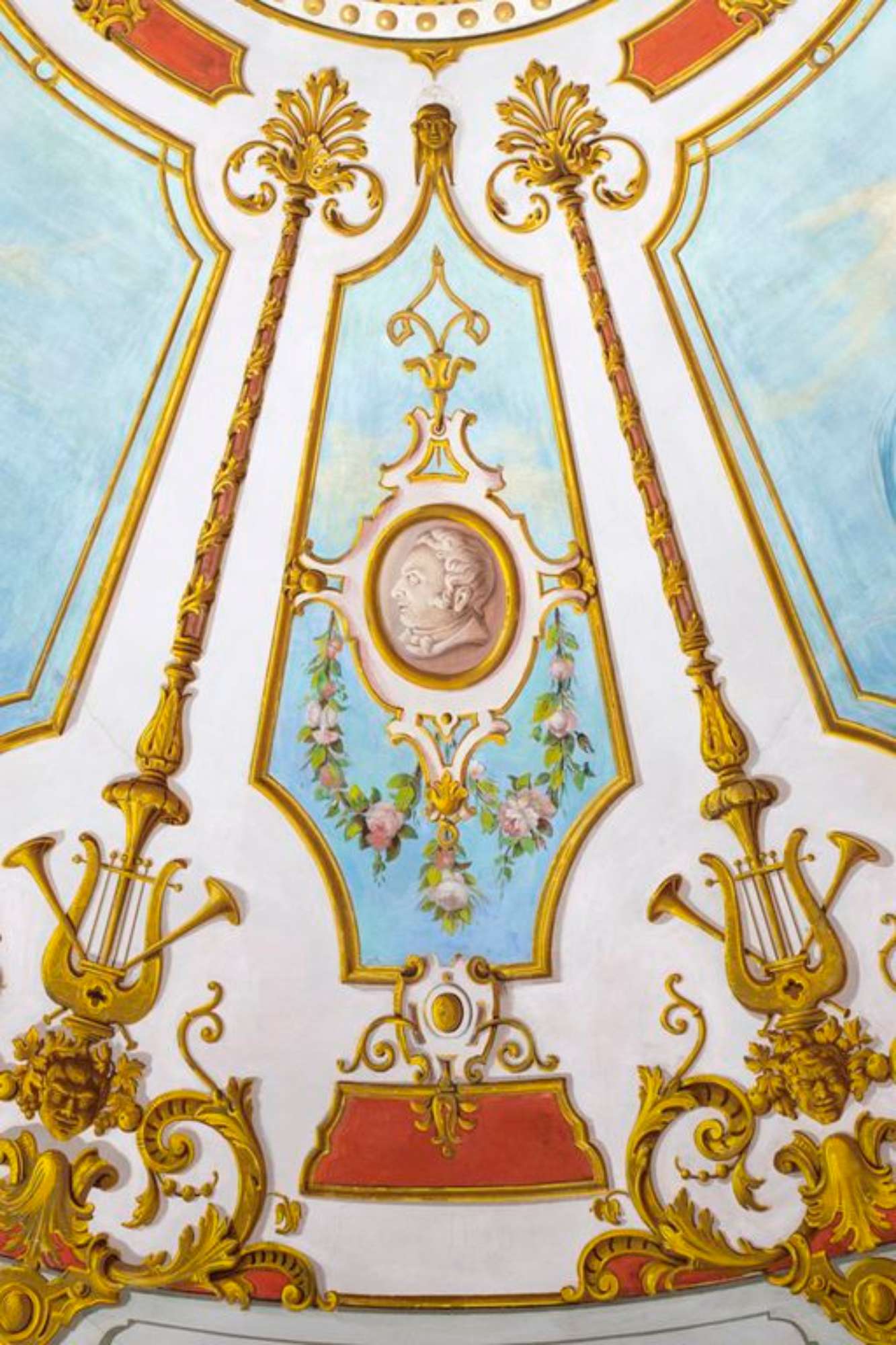 Novellara,Teatro della Rocca "Franco Tagliavini", particolare del velario (foto Andrea Scardova, IBC) 2017