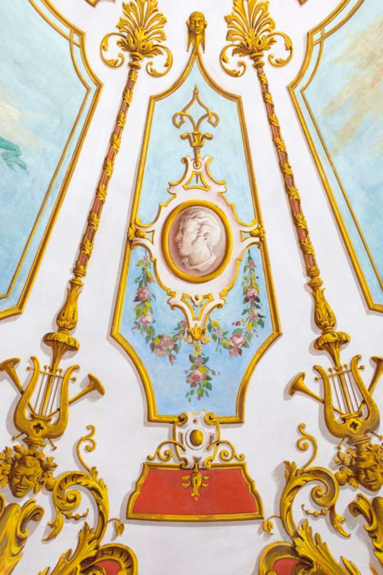 Novellara,Teatro della Rocca "Franco Tagliavini", particolare del velario (foto Andrea Scardova, IBC) 2017