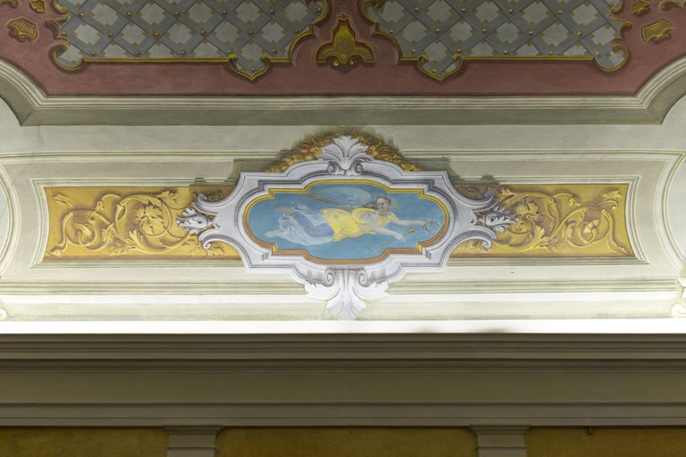 Novellara,Teatro della Rocca "Franco Tagliavini", atrio d'ingresso e foyer: particolare del soffitto (foto Andrea Scardova, IBC) 2017