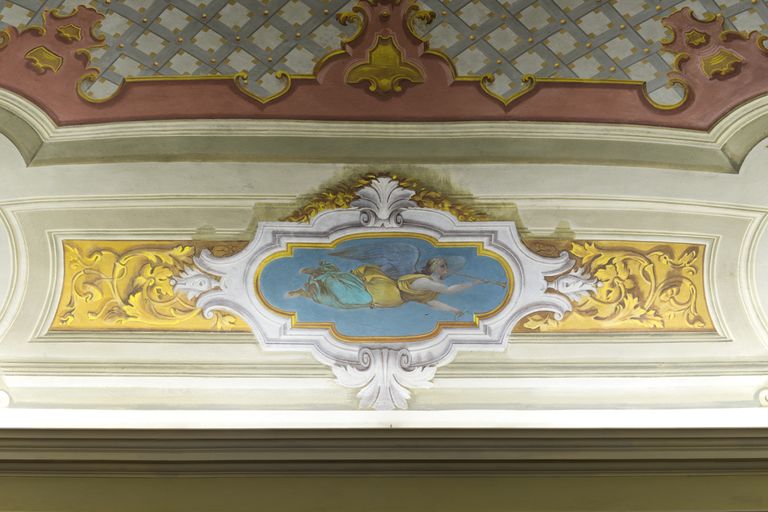 Novellara,Teatro della Rocca "Franco Tagliavini", atrio d'ingresso e foyer: particolare del soffitto (foto Andrea Scardova, IBC) 2017