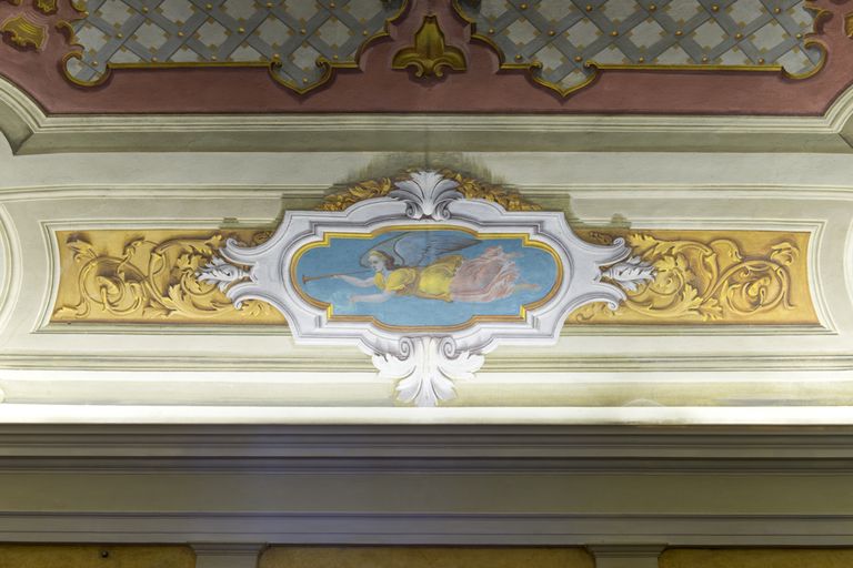 Novellara,Teatro della Rocca "Franco Tagliavini", atrio d'ingresso e foyer: particolare del soffitto (foto Andrea Scardova, IBC) 2017