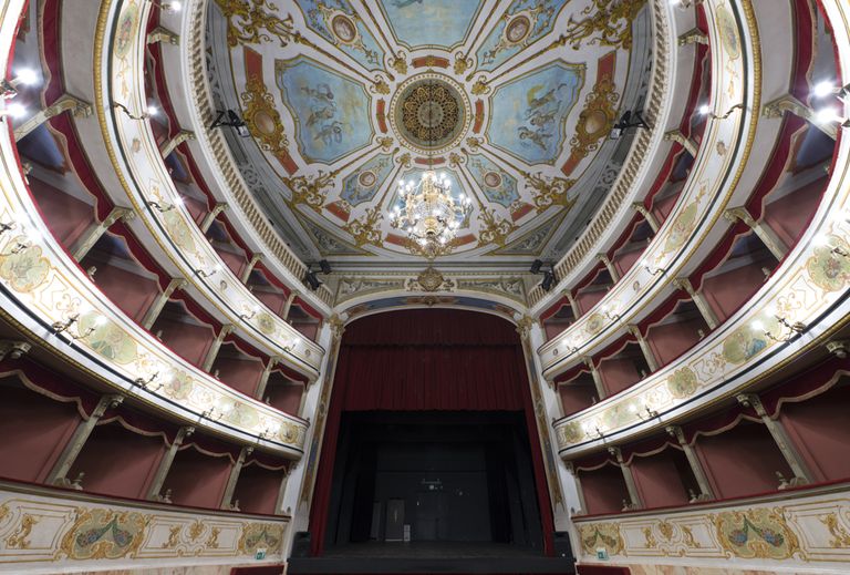 Novellara,Teatro della Rocca "Franco Tagliavini", la sala teatrale (foto Andrea Scardova, IBC) 2017
