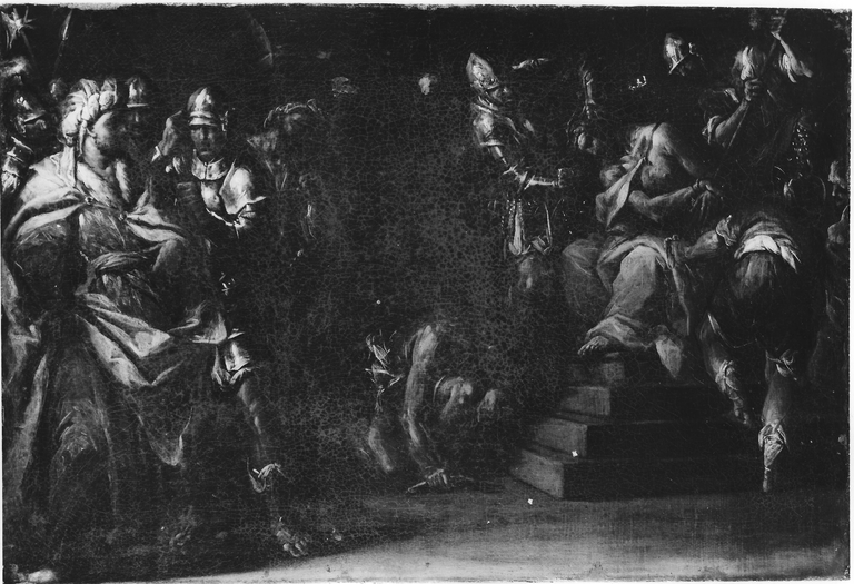 Opera di Pier Francesco Mazzucchelli detto il Morazzone "L'incoronazione di spine" - prima del restauro 