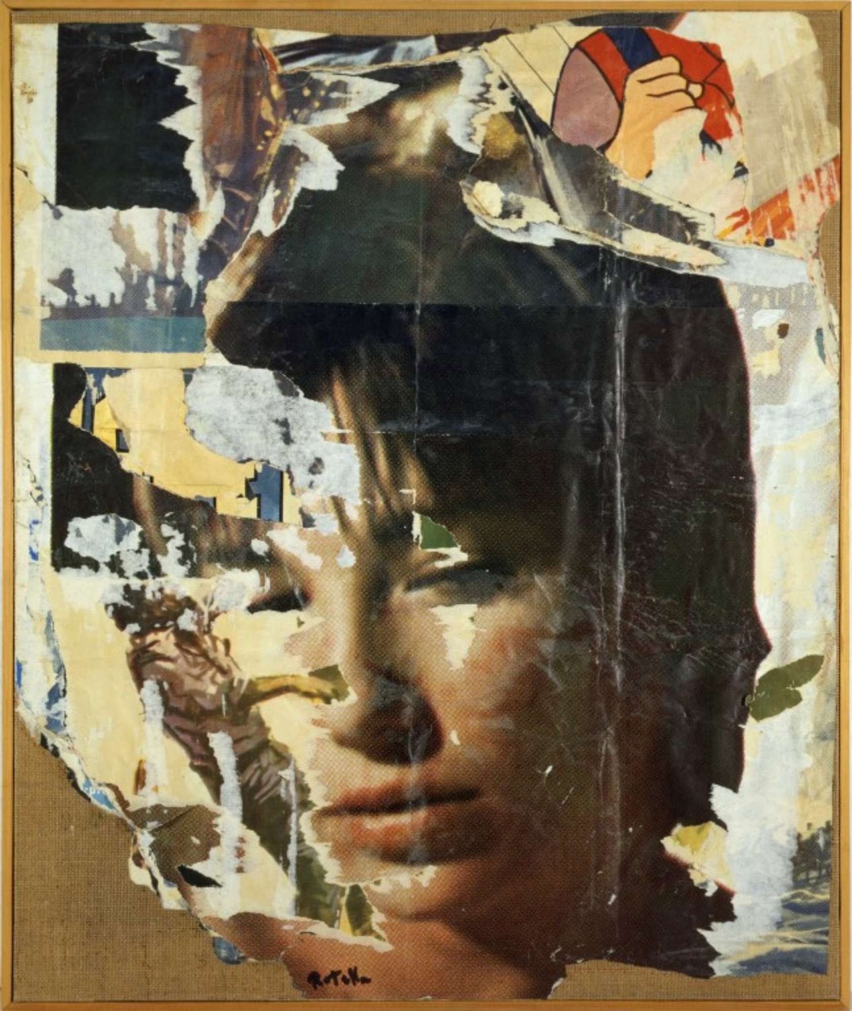 Viso trasparente, Mimmo Rotella, 1961