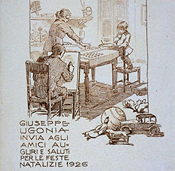 biglietto d'auguri, Ugonia Giuseppe, 1926 Vai alla scheda